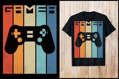 Gamer Retro Vintage Gaming T-Shirt Graphic by nxmnadim · Creative Fabrica