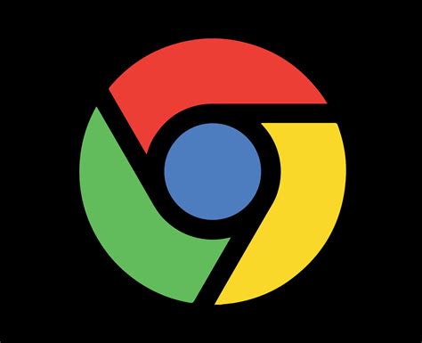 Google Chrome Symbol Logo Design Vector Illustration With Black ...