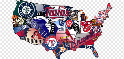 United States MLB Map collection, united states, team, united States ...