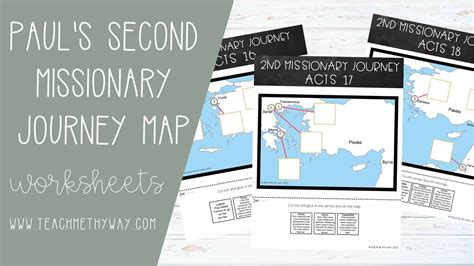 Map Paul’s Second Missionary Journey Worksheets - Teach Me Thy Way