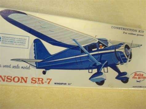 ** COMET STINSON SR-7 FLYING BALSA WOOD SCALE MODEL AIRPLANE KIT ...