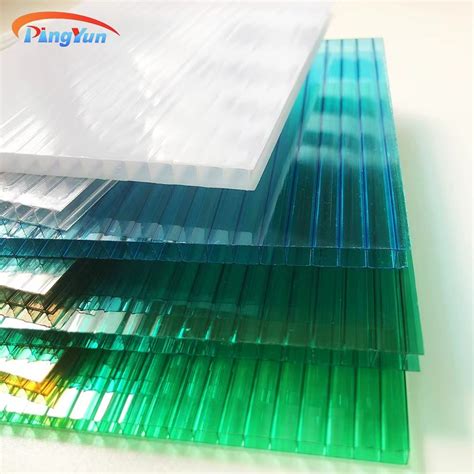 UV Coated 4X8 Polycarbonate PC Sheet Corrugated Plastic Twinwall Hollow ...