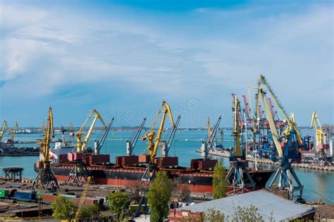 Sea Port of Odessa Black Sea Ukraine. Stock Photo - Image of quayside ...