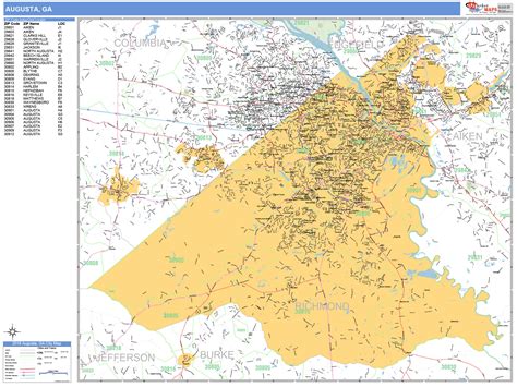 Augusta Georgia County Map