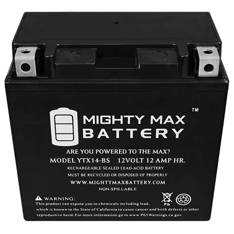 YTX14-BS Battery Replacement for Deka ETX14 Powersport – MightyMaxBattery