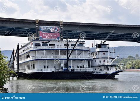 The Southern Belle Riverboat on the Tennessee River, Built in 1985. Chattanooga, TN, USA ...