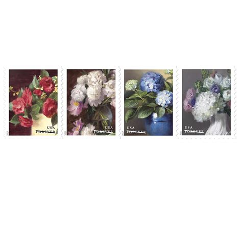 Flowers from the Garden Strip of 100 USPS Forever First Class Postage ...