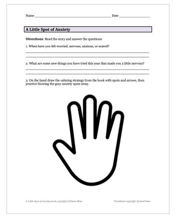 A Little Spot of Anxiety Worksheet | Jared Dees