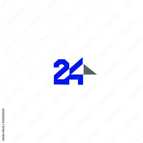 initial 24 number logo triangle design Stock Vector | Adobe Stock