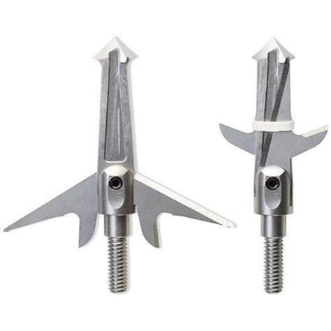 (Pack of 3) Expandable Steel Broadheads by Swhacker, 2-Blade 125 Grain ...