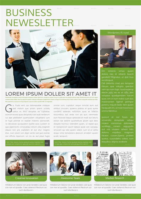 Business Newsletter Template - 4 Pages by Addaxx | GraphicRiver