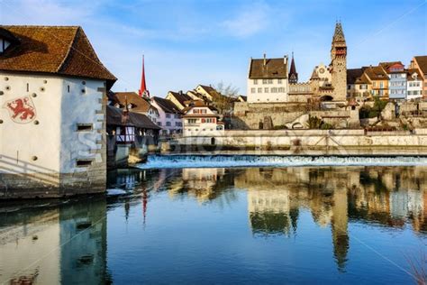 Bremgarten historical Old town, Switzerland - GlobePhotos - royalty ...