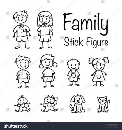 10,429 Stick Figure Family Images, Stock Photos & Vectors | Shutterstock