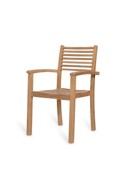 Premium Photo | Teak wood chairs