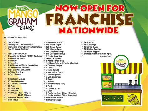 now open for FRANCHISE... - The Mango Graham Shake - MAIN