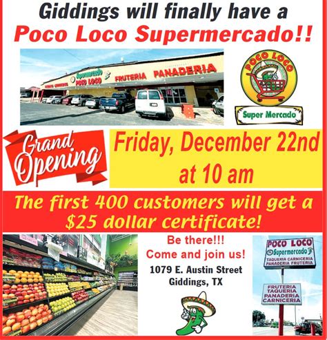 Poco Loco Supermercado Grand Opening (Giddings) – KTEX 106.1