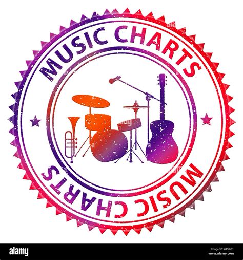 Music Charts Meaning Sound Track And Hit Stock Photo - Alamy