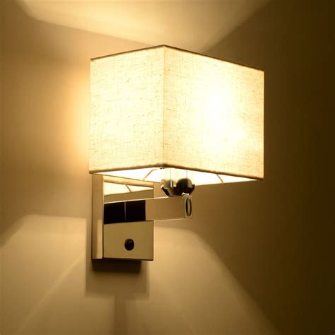 Modern Wall Light LED Reading Lamp Wall Lamp Hostel Bed Night wall sconces Bedroom Light Fabric ...