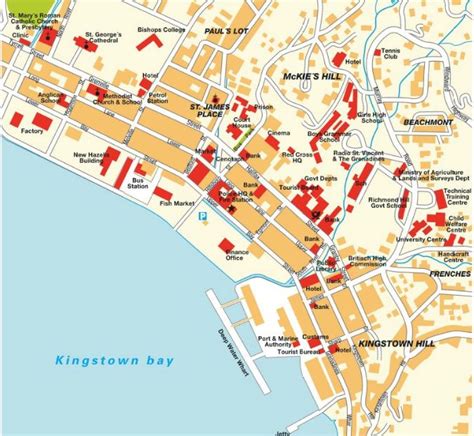 Kingstown city Map • mappery