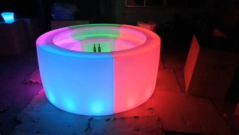Commercial Bar Furniture New Led Tables Plastic Portable Home Counter Furniture Led Bar ...