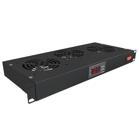 1U 19" Rack Mount 3 Fans Server Cooling System - Heat Monitor Display — Tupavco