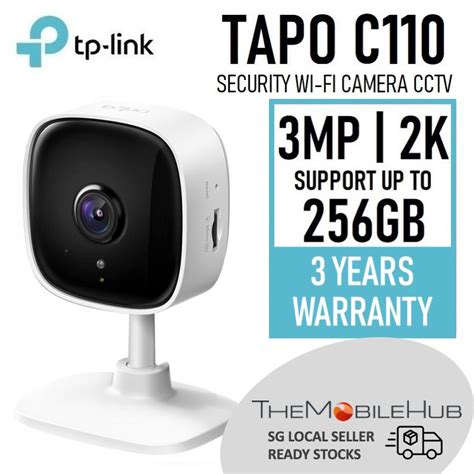 TP-Link Tapo C110 Security IP Camera WI-FI CCTV 3MP 2K Night Vision ...