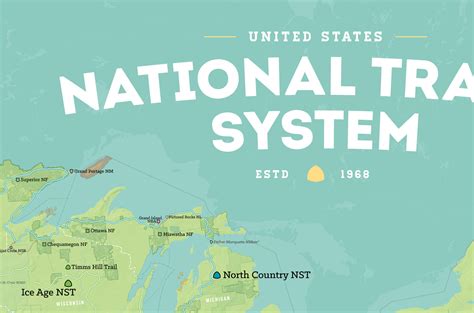 US National Trails System Map 24x36 Poster - Best Maps Ever