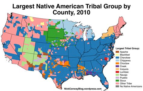 Largest Native American Tribal Group by County, 2010 [3577x2244] [OC ...