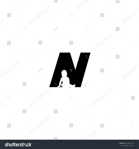 N Baby Creative Negative Space Logo Stock Vector (Royalty Free) 1260611551 | Shutterstock