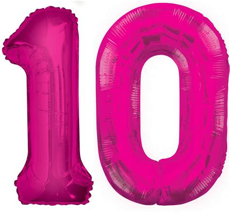 Giant 10th Birthday Party Number 10 Foil Balloon Air Helium Decoration Age Glitz | eBay