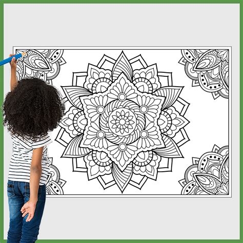 Printable Giant Coloring Poster – Mandala – Giant Coloring Posters