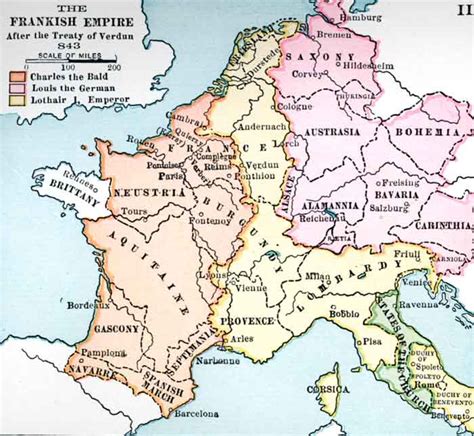 Political Medieval Maps - The Frankish Empire after 888