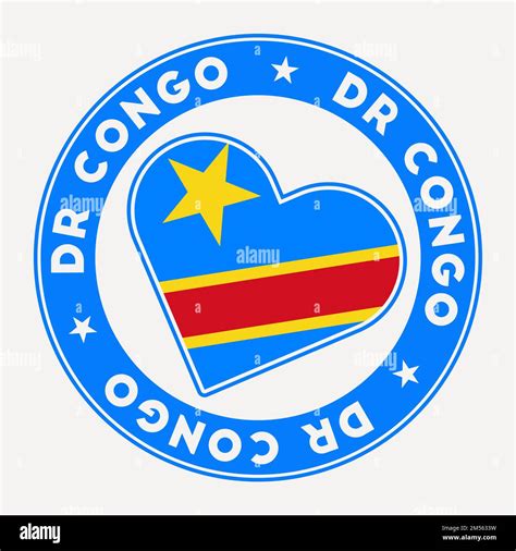 DR Congo heart flag badge. From DR Congo with love logo. Support the ...