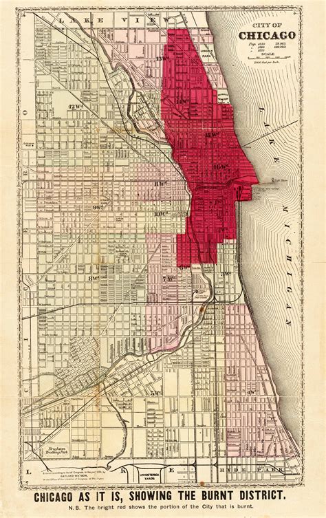 Chicago map vintage digital Old Chicago Map City of Chicago | Etsy