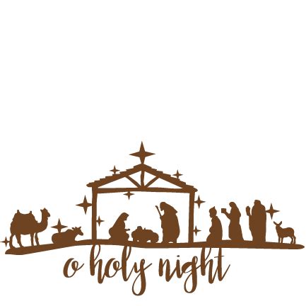 O Holy Night Nativity Clip Art