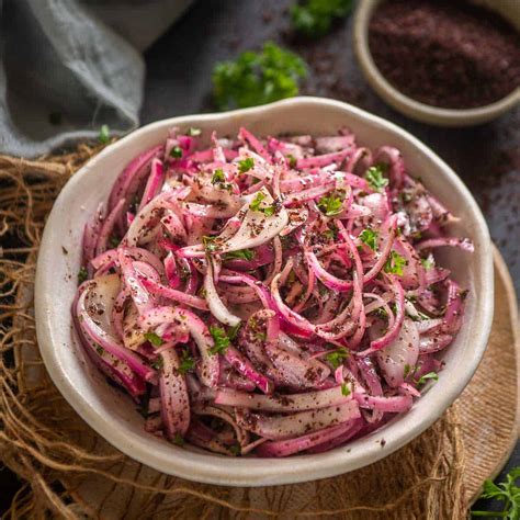 Sumac Onion Recipe (Step by Step + Video) Turkish Salad - Whiskaffair