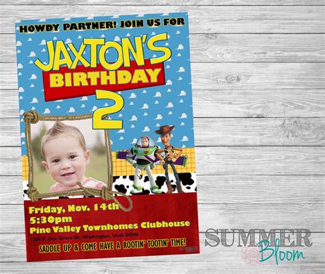 Toy Story Birthday Invitation - Etsy