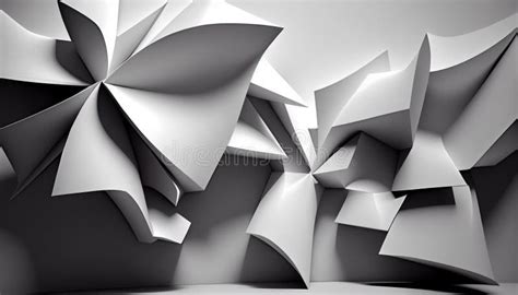 Abstract 3D White Background. Generate Ai. Stock Illustration - Illustration of design, concept ...