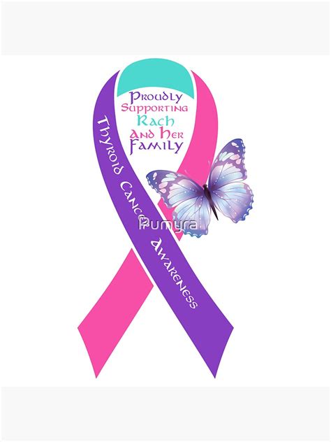 Thyroid Cancer Ribbon Butterfly