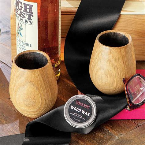 Whiskey Charred Oak Tumblers, Wine Gifts & Barware: Olive & Cocoa, LLC