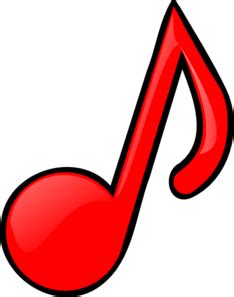 Red Music Note Clip Art at Clker.com - vector clip art online, royalty ...