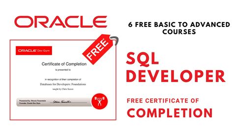 Free Oracle Database Certification | 6 Free Oracle Courses | Become an Sql Developer ...