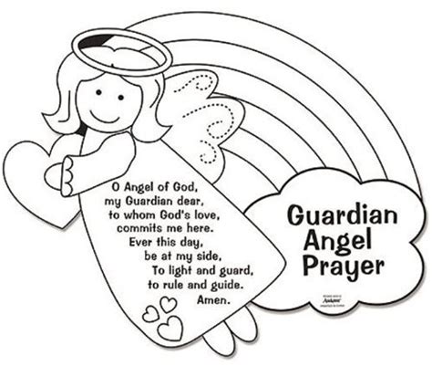 Buy Christian Brands Color Your Own Guardian Angel Prayers Arts ...