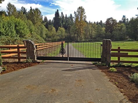 Solar-powered double swing gate with a custom laser cut design. #solar #gate #entrance #driveway ...