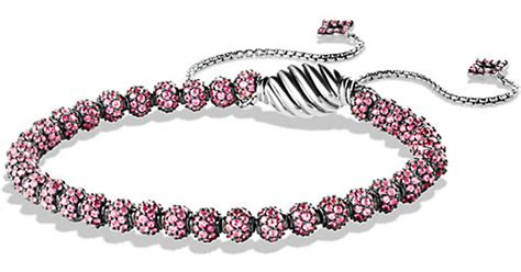 David yurman Bracelet With Pink Sapphire in Pink (PINK SAPPHIRE) | Lyst