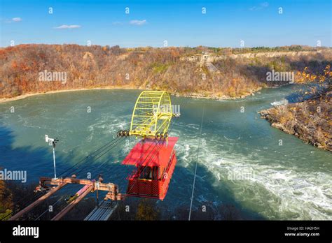 Whirlpool aerial cable car crosses the Niagara river near Niagara Falls Stock Photo - Alamy