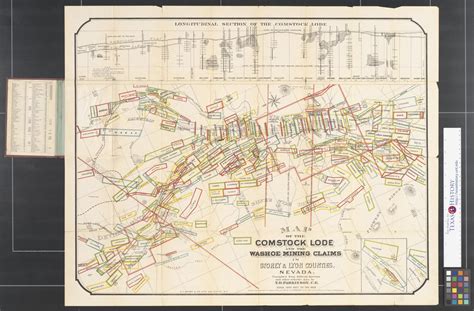 Map of the Comstock Lode and the Washoe mining claims in Storey & Lyon Counties, Nevada. - The ...