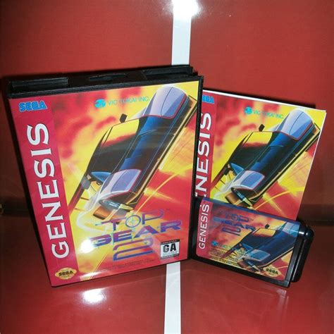 Top Gear 2 Sega Genesis Mega Drive MD Game Card US Cover With Box ...