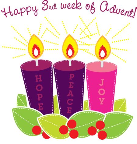 3rd Sunday Advent Candles Clipart