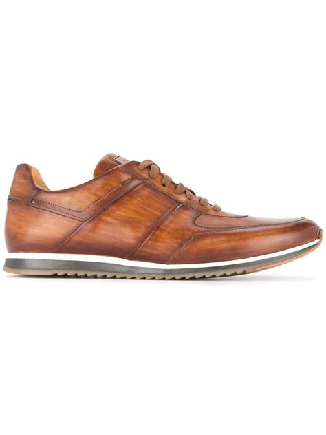 Magnanni Logo Detail Sneakers - Brown | ModeSens | Brown sneakers ...